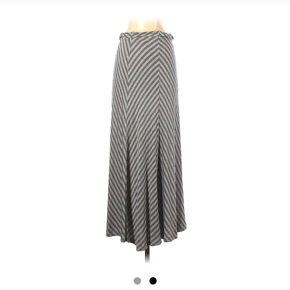 Amour Vert maxi skirt in gray stripes